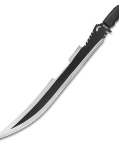 Black Legion Death Stalker Sword with Nylon Sheath – Black Stainless Steel, Ergonomic Black Cord Wrapped Handle, Fang-Like Cutouts – Savage and Beautiful Piece of Weaponry - 25 3/4" Overall 11 71R22DLK2hL