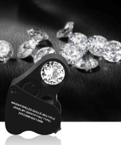 JARLINK 2 Pack 30X 60X Illuminated Jewelers Eye Loupe Magnifier, Foldable Jewelry Magnifiers with Bright LED Light for Gems, Jewelry, Coins, Stamps, etc (Black) Black 17 71R2w0iiyQL