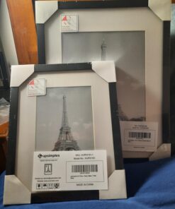 upsimples 8x10 Picture Frame, Display Pictures 5x7 with Mat or 8x10 Without Mat, Wall Hanging Photo Frame, Black, 1 Pack 36 71R4X16ZqEL