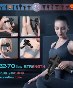 DACORM Massage Gun, Muscle Massage Gun Deep Tissue for Athletes, Portable Percussion Massager for Pain Relief - with 15 Massage Heads, Black M-black 12 71R4a2fjIL
