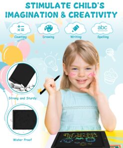 LCD Writing Tablet Kids Toys for 3 Year Old Boys Girls Gifts,8.5 Inch Doodle Board Drawing Pad Gifts for Kids,Toddler Educational Toys for 3 4 5 6 7 Years Old Boys and Girls Black 25 71R5uUgOyDL