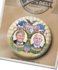 Donald Trump 3 Inch Large Button - Gold Jugate Photo with Mike Pence 2020 5 71R6eW5AniL