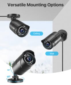 ZOSI 1080P HD 1920TVL Hybrid 4-in-1 TVI/CVI/AHD/960H CVBS CCTV Surveillance Weatherproof Bullet Security Camera Outdoor Indoor,120ft Night Vision,For HD-TVI,AHD,CVI and CVBS/960H analog DVR Wired-1Cam 35 71R6zwOQQWL