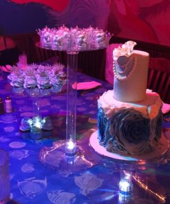 Multi Tier Wedding Cake Stand with LED Lights and Optional Water Fountain (4 Tier Stand, Without Fountain) 4 Tier Stand 28 71R7MS6SLL