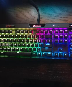 Corsair K70 RGB MK.2 Rapidfire Mechanical Gaming Keyboard - USB Passthrough & Media Controls - Fastest & Linear - Cherry MX Speed - RGB LED Backlit MX SPEED (Linear & Fast) Black 52 71R7dMrWRAL