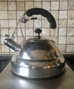 Willow & Everett Whistling Tea Kettle for Stove Top - 2.75 Quart Tea Pots for Stove Top w/Stainless Steel, Mirror Finish & Strainer Single Handle 46 71R8trsuf4L