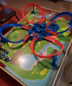 Hot Wheels Track Set with 1:64 Scale Toy Car, 4 Intersections for Crashing, Powered by a Motorized Booster, Criss-Cross Crash Track (Amazon Exclusive) 25 71R9Lc88 3L