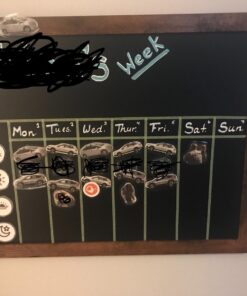 Loddie Doddie Magnetic Chalkboard - for Kitchen and Wall Decor - Easy-to-Erase Chalkboard - Framed Magnet Blackboard - Hanging Black Chalkboards (Rustic Frame, 18x22) Rustic Frame 31 71R9QuJ4LWL