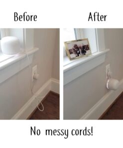 Nest WiFi Point Genie: The Simplest Lowest Profile Outlet Holder Mount for Google Nest WiFi Point | Reinforced Support | Great Sound | Open Access | No Messy Screws! (1-Pack) White (1-Pack) 24 71R9ZBUu1EL