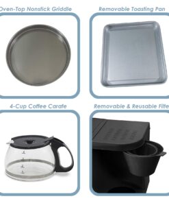 Maxi-Matic EBK-200B 3-in-1 Breakfast Station Toaster Oven, Regular, Black 15 71R9sVlRjL