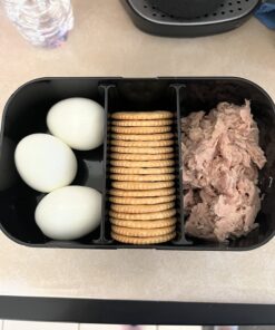 GRUB2GO Premium Bento Lunch Box (Large 68 Oz Capacity) | 2023 Exclusive, 70% Bigger | Includes Bamboo Chopping Board Lid, Carry Bag, 2 Dividers, Utensils, Sauce Container Premium 2021 Model: Executive Black (68 OZ) 45 71RAcJhZWwL