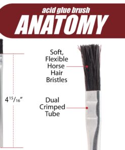 Fulton Acid Glue Applicator Brushes Made with Horse Hair Bristles | Tin Metal Tubular Ferrule Handle | Apply Grease Glue Oil Flux and Chemicals | Ideal for Home, School, and Workshop (144 Brushes) 144 14 71RB0D4wxSL