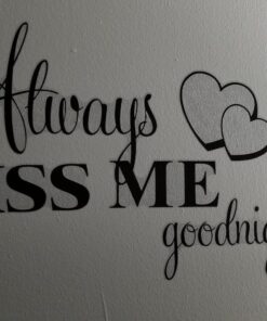 Wall Stickers,Ikevan Always Kiss Me Goodnight Wall Sticker PVC Decal Home Bedroom Living Room TV Setting Wall Sticker Romance Home Decoration 57x42cm 34 71RB9C6ceeL