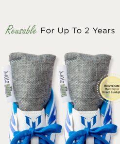 Moso Natural Shoe Odor Absorbers. A Scent Free Odor Eliminator for Shoes, Gym Bags and Sports Gear. Premium Moso Bamboo Charcoal Air Purifying Bag and Deodorizer. (One Pack of Two 75g Bags) 1 27 71RBJxIGXaL