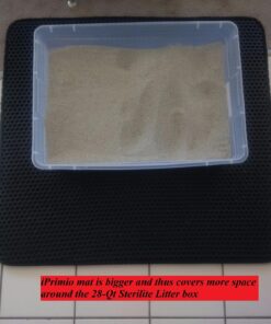 JUMBO SIZE Size Cat Litter Trapper by iPrimio - EZ Clean (Black) - 32 inches by 30 inches Exclusive Water Proof Layer and Puppy Pad Option. Patent Pending. (Sticker Label Peels Off) 32x30 - Black 37 71RBMoWdkSL