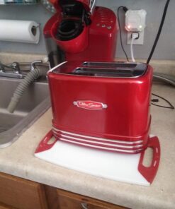 Nostalgia New and Improved Wide 2-Slice Toaster Perfect For Bread, English Muffins, Bagels, 5 Browning Levels, With Crumb Tray & Cord Storage, Retro Red 37 71RBSICv8VL