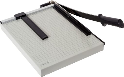 Dahle 15e Vantage Paper Trimmer, 15" Cut Length, 15 Sheet, Automatic Clamp, Adjustable Guide, Metal Base with 1/2" Gridlines, Guillotine Paper Cutter Cut Length: 15"