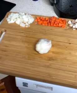 Cutting Boards,Large Bamboo Chopping Board, Built-In 3 Compartments And Juice Grooves, Charcuterie Board for Kitchen Counter Meat (Butcher Block) Cheese, Vegetables,Bread (17 x 12.6") XL 17 x 12.6" 24 71RCFnMMarL