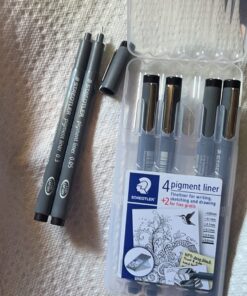 STAEDTLER Pigment Liner Bonus Sketch Set of 6 Liners for the Regular Price of 4(2 free), 308 SB6P Mixed set Black 6 Count (Pack of 1) 28 71RCOZSzEqL