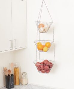 Fox Run Three Tier Hanging Wire Baskets, 11 x 11 x 6.75 inches, Chrome 22 71RCT2rpjL