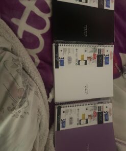 Five Star Spiral Notebook + Study App, 3 Pack, 3 Subject, College Ruled Paper, Fights Ink Bleed, Water Resistant Cover, 8-1/2" x 11", 150 Sheets, Black, White, Purple (820192) 15 71RCi4w2QdL
