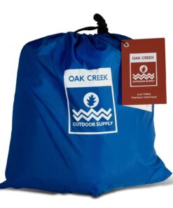 Oak Creek Lost Valley Camping Hammock. Bundle Includes Mosquito Net, Rain Fly, Tree Straps, Compression Sack. Weighs Four Pounds, Perfect for Camping. Lightweight Nylon Single Hammock. 34 71RCulAMwvL