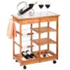 New Rolling Wood Kitchen Trolley Cart Dining Storage Drawers Stand Durable 3 71RDA0kv7hL