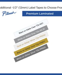 Brother Genuine P-Touch, TZe-231 2 Pack Tape (TZE2312PK) ½”(0.47”) x 26.2 ft. (8m) 2-Pack Laminated P-Touch Tape, Black on White Pack of 2 25 71RDd6iHdmL