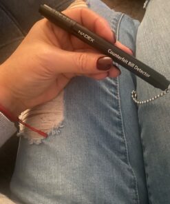 Nadex Secure Counterfeit Pen Attaches to Counter, (Gold for Real - Black for Fake), Detect Counterfeit Bills - 4 Pen, 1 Base 4 Pen + 1 Base Set 25 71REYbJbomL