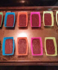 IPOW 24 Pack Silicone Cupcake Baking Cups Reusable Food-Grade BPA Free Non-Stick Muffin Liners Molds Sets, 2 Shapes Round Rectangle 31 71RG0 lc0HL