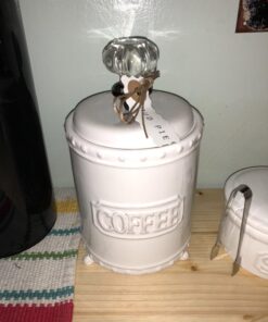 Mud Pie Ceramic Coffee Canister Door Knob Handle, White 39 71RICYc52lL