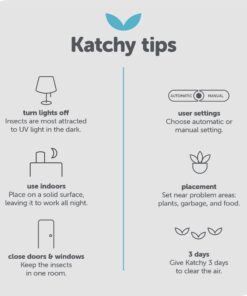 Katchy Automatic Indoor Insect Trap - Self-Activating Killer for Mosquitos, Gnats, Moths, Fruit Flies - Non-Zapper Traps for Inside Your Home - Catch Insects with Suction, Bug Light & Sticky Glue Black 27 71RIRVlGngL 1