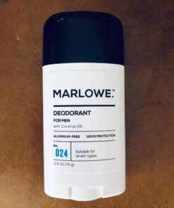 MARLOWE. No. 024 Natural Deodorant for Men 2.5oz | Aluminum Free Stick | Made with Coconut Oil, Shea Butter, Jojoba | Only No-Nonsense Ingredients that Work Best | Fresh & Woodsy Scent 2.5 Ounce (Pack of 1) 15 71RJLh49VBL
