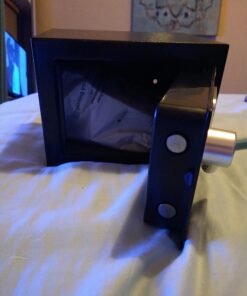 SereneLife Premium Steel Digital Safe Box - 9.1" x 6.7" x 6.7" | Secure Storage for Cash, Firearms, Jewelry & More | Great For Hotels, Cabinets & Home Use | Electronic & Mechanical Access - 2 Keys 27 71RJSas61kL