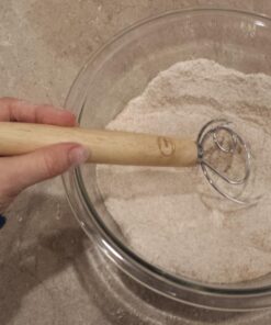 LHU Premium Original Danish Dutch Whisk for Better Batter and Bread Dough Recipes, Stainless Steel/Beechwood, Includes Cleaning Brush, Large, 13.5" L 21 71RJjFxd QL