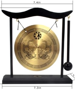 Zen Art Brass Feng Shui Desktop Gong H1303 18 71RJjuAj8OL