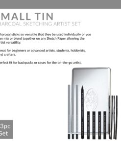 Royal & Langnickel RSET-ART2503 Small Tin Charcoal Drawing Art Set Basic Charcoal Ranges 21 71RK2uKDeL 3