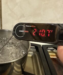 ThermoPro Lightning 1-Second Instant Read Meat Thermometer, Calibratable Kitchen Food Thermometer with Ambidextrous Display, Waterproof Cooking Thermometer for Oil Deep Fry Smoker BBQ Grill 40 71RK7tWeq3L