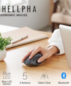 ELECOM Bluetooth Mouse Ergonomic Shape, Silent Click, 18-Month Battery Life, 2000DPI, 5 Buttons, Optical Sensor, Compatible with PC, Mac, Laptop, SHELLPA, Black (M-SH20BBSKBK) 13 71RKIgM7GVL