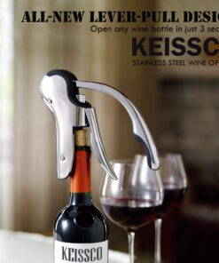 Stainless Steel Wine Opener Compact Vertical Corkscrew Wine Bottle Opener with Foil Cutter 21 71RKsHr22WL