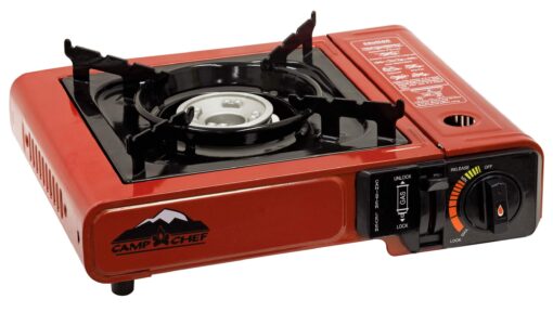 Camp Chef Mountain Series Butane 1 Burner Stove with plastic storage case