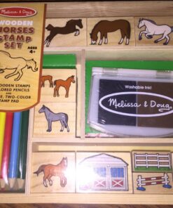 Melissa & Doug Wooden Stamp Activity Set: Horse Stable - 10 Stamps, 5 Colored Pencils, 2-Color Stamp Pad - Horse Stamps With Washable Ink, Horse Gifts For Girls And Boys Ages 4+ 18 71RLDEeK JL