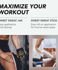 Sweet Sweat Workout Enhancer Roll-On Gel Stick - Sweat Harder and Faster, Helps Promote Water Weight Loss, Use with Sweet Sweat Waist Trimmer Coconut 27 71RLS4ZfldL