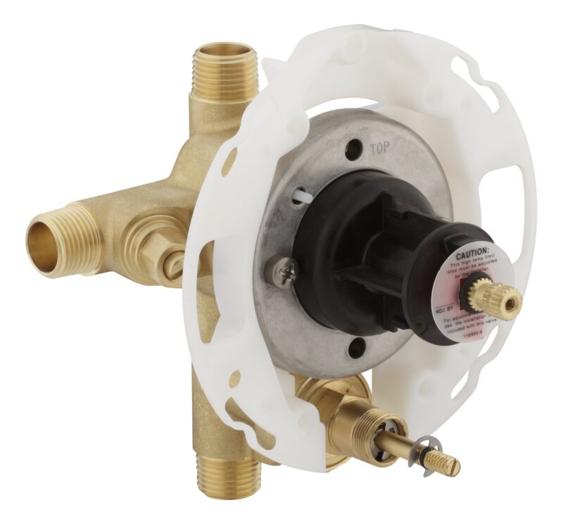 KOHLER 11748-KS-NA Rite-Temp 1/2" Pressure-Balancing Valve with Push-Button Diverter and Screwdriver Stops, For Showerheads and Handshowers