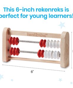 hand2mind Mini 20 Bead Wooden Rekenrek, Abacus for Kids Math, Math Manipulatives Kindergarten, Counting Rack for Kids, Counters for Kids Math, Educational Toys for Elementary Kids (Set of 4) Games Set of 4 15 71RMIbKyVvL