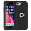 iPhone SE 2020/2022 3-in-1 Full Body Protector Case, Shockproof TPU & Hard PC Bumper, Drop-Proof Shell for 4.7" - Black 34 71RMInyDDHL