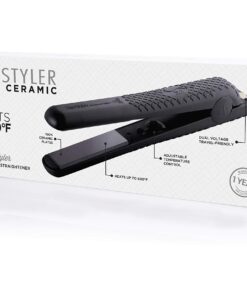 Herstyler Superstyler Onyx Ceramic Flat Iron, Ceramic Hair Straightener With Adjustable Temperature, Travel-friendly Dual Voltage Flat Iron Black 33 71RNAkschFL