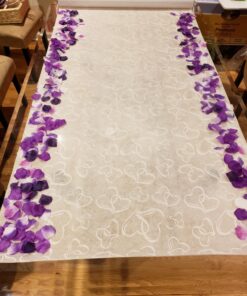 Fun Express Two Hearts Wedding Aisle Runner - White with Hear Designs - 100 feet Long - Perfect for Indoor, Outdoor, Beach Weddings - Polyester 27 71RNj2Q87XL