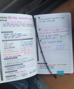 Panda Planner Undated Daily Planner - 90 Day Organization - Goals, Gratitude & Focus - Bonus Weekly & Monthly Agenda - Black - Hardcover Classic 62 71ROtSU1ofL