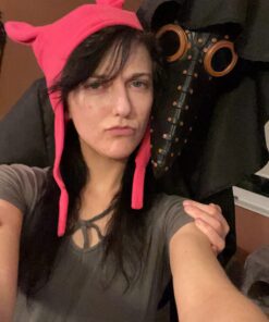 Ripple Junction Bob's Burgers Louise Belcher Bunny Ears Hat Adult One Size Pink Cosplay Beanie Officially Licensed 23 71ROwRwaiRL